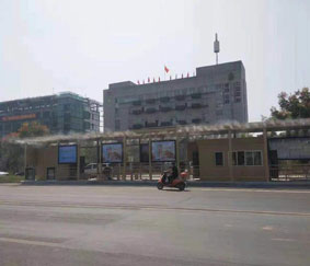 浙江佳实智能喷雾降温系统应用在浦江县公交车站台